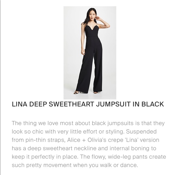 Alice & Olivia Lina Deep Sweetheart Jumpsuit - Picture 3 of 3